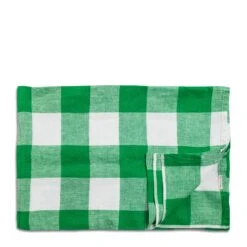 Green & White Check Tablecloth