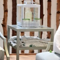 Kingham 2 Tier Side Table, Cotswold Green