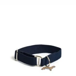 Navy Lucky Dog Collar -Gift Basket Shop 21017260 df lucky dog collar small navy