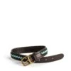 Zigzag Skinny Dog Collar Blue Medium