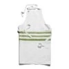 White & Green Stripe Apron