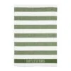 White & Green Stripe Tea Towel