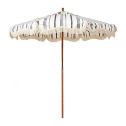 Market Umbrella Black Stripe