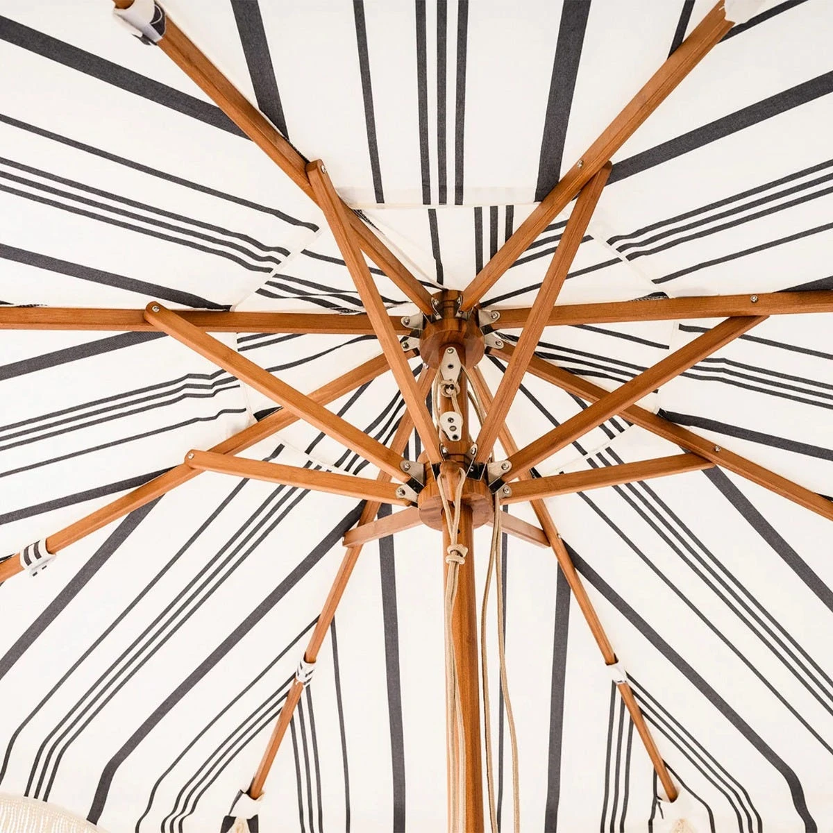 Market Umbrella Black Stripe 3 Market Umbrella Black Stripe - Image 3