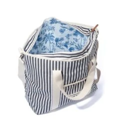 Cooler Tote Bag Navy Stripe -Gift Basket Shop 21051630 cooler tote bag laurens navy stripe4 1