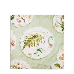 Daylesford X Colefax Quince Garden Napkin In Green With Fern