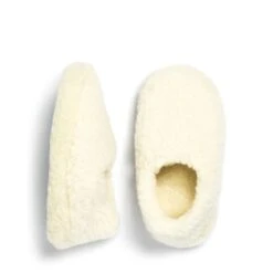 Women's Wool Slippers Natural 39-40