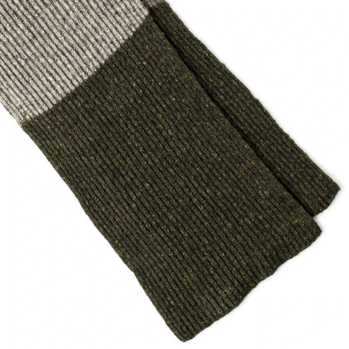 Men's Shin Khaki Wool Scarf 2 Men's Shin Khaki Wool Scarf - Image 2
