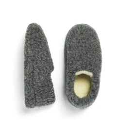 Men's Wool Slippers Grey 43-44