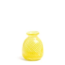 Miro Yellow Spiral Stripe Vase