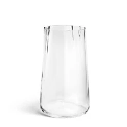 Clear Curved Vase Large