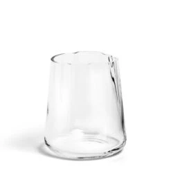 Clear Curved Vase Small