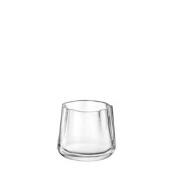 Curved Glass Tealight Candle Holder