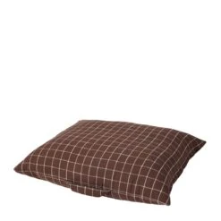 Brown Checked Dog Cushion -Gift Basket Shop 22046100 brown checked dog cushion medium2 1
