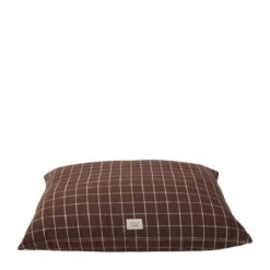 Brown Checked Dog Cushion -Gift Basket Shop 22046100 brown checked dog cushion medium 1