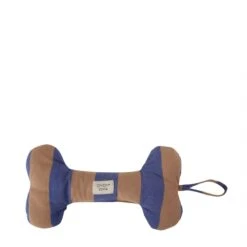 Navy Stripe Bone Dog Toy Large