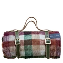 Picnic Blanket Forest Check With Carrier
