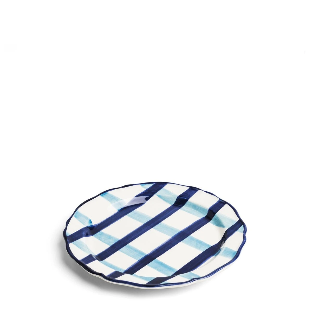 Blue Check Fruit Plate 1 Blue Check Fruit Plate