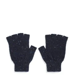 Men's Shin Wool Mittens Navy