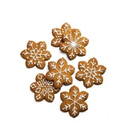 Iced Gingerbread Snowflakes