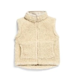 Children's Wool Gillet Beige Small