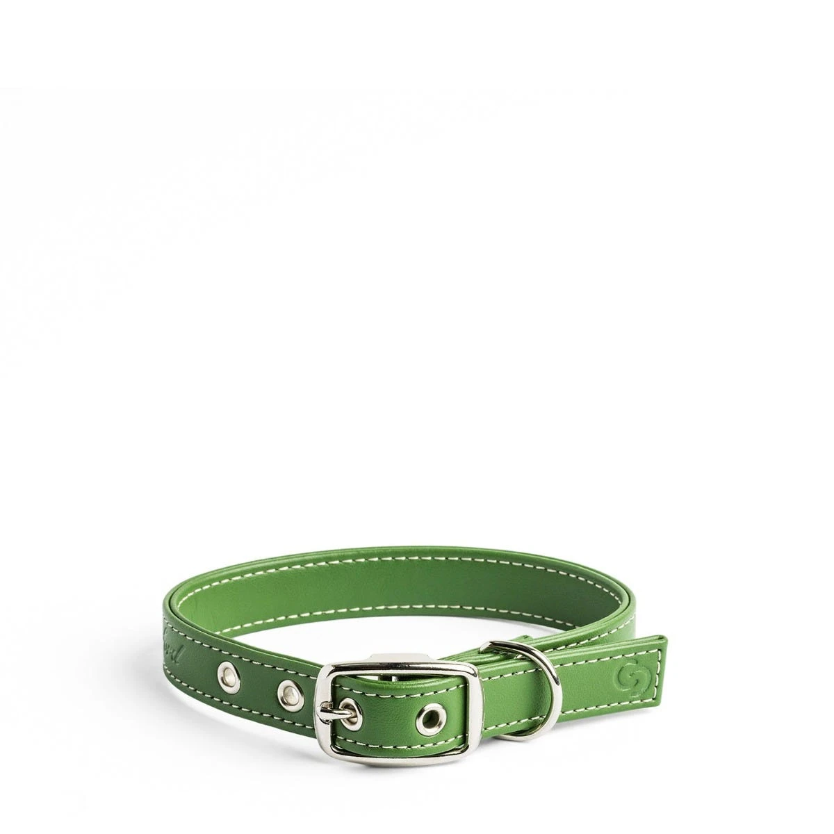 Apple Leather Collar Green Small 1 Apple Leather Collar Green Small
