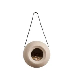 Ceramic Bird Feeder Dusty Beige