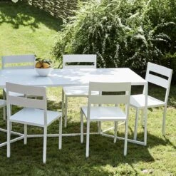 Kingham Dining Chair, White -Gift Basket Shop kingham garden furniture3 1