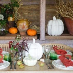 Pumpkin Tureen Large -Gift Basket Shop pumpkin tabletop2