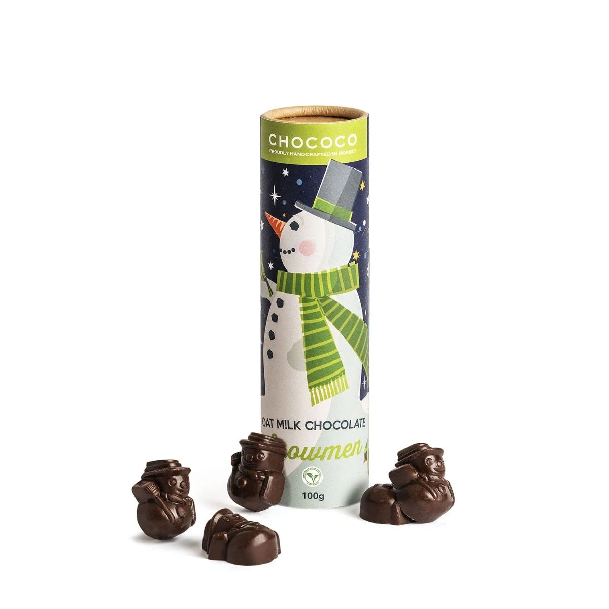 Tube Of Mini Oat Milk Chocolate Snowmen 1 Tube Of Mini Oat Milk Chocolate Snowmen
